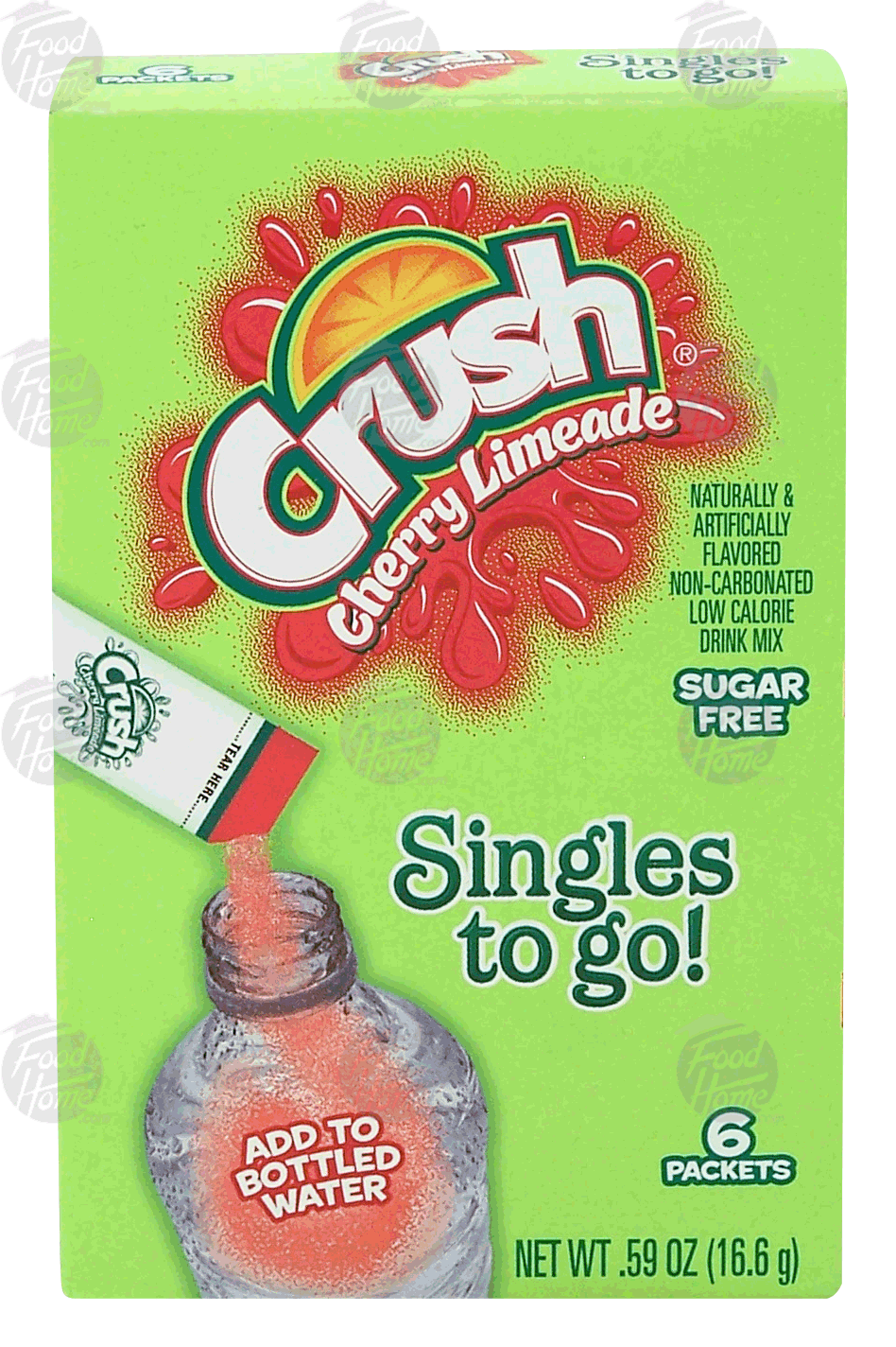 Crush Singles to go! cherry limeade flavor powder drink mix, 6-packets Full-Size Picture